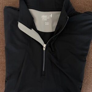 Johnnie-O Black Performance Quarter-Zip Vest